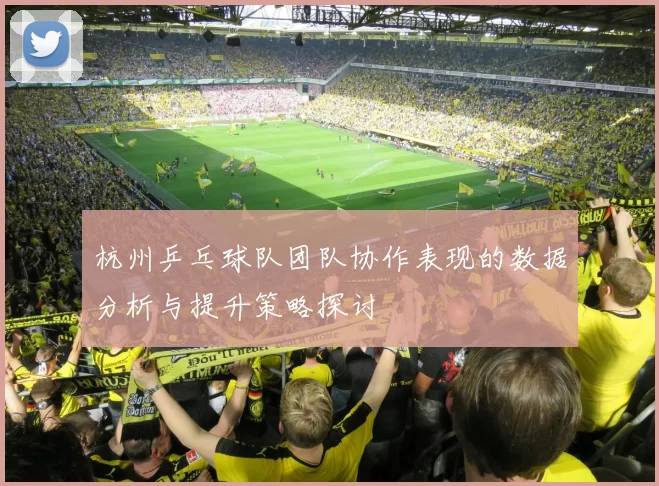 杭州乒乓球队团队协作表现的数据分析与提升策略探讨